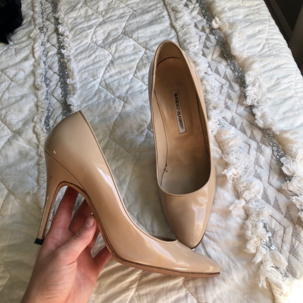 Manolo Blahnik BB Patent 115 mm Pointed-Toe Pump